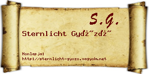 Sternlicht Győző névjegykártya